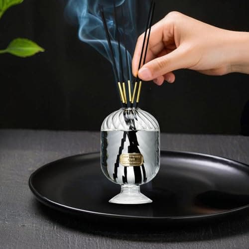 Reed Diffuser Set, Pretty Valley Home Diffuser 200Ml / 6.76 fl OZ Gift Box - Includes Reed Diffuser Sticks, Long Lasting Fragrance Oil and Glass Bottle for Office Living Room Decor (Cassis Blanc) - Thumbnail 4