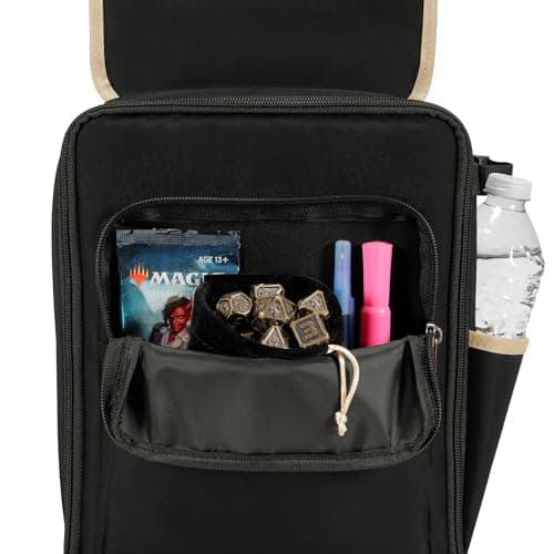 ENHANCE Designer Edition Compact MTG Backpack with Customizable Interior Fits Magic the Gathering, Lorcana & more - Accessory Pocket for Dice Bags, Booster Packs, Tag Trackers, Playmat Pocket (Black) - Thumbnail 5