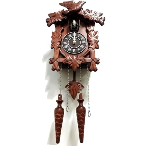 Rylai Vintage Cuckoo Clock Handcrafted Wooden Wall Clock for Home Décor - Thumbnail 6