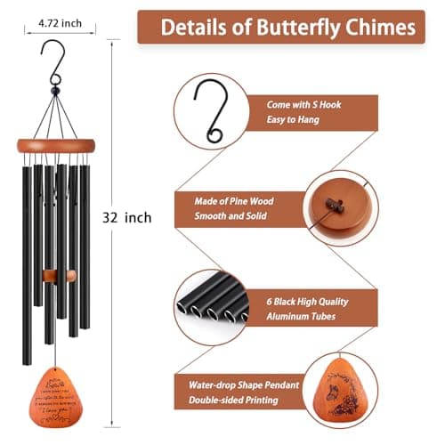 Bestie Gifts for Women, Friend Birthday Gifts for Women, Friendship Wind Chime for Christmas, Birthday, Mothers Day - Thumbnail 6