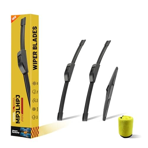 3 Pack Windshield Wipers Replacement for Jeep Wrangler 2007-2017, Wiper Blades 15"+15" Front & 13" Rear, All Weather Automotive Windshield Wipers Blade Sets - Image 1