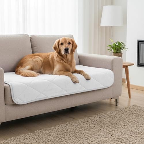 NWK Fluffy Self Warming Cat Mat, Cat Blanket, Thermal Dog Mat, Washable, Non-Slip Bottom for Sofa & Crate & Kennel & Car Seat (Creamy White, X-Large (45'' X 28'' X 0.4''))