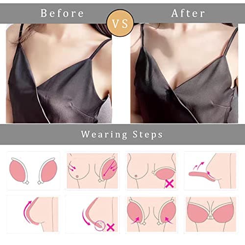 MITALOO Adhesive Bra Invisible Sticky Strapless Push up Backless Reusable Silicone Covering Nipple Bras - Thumbnail 5