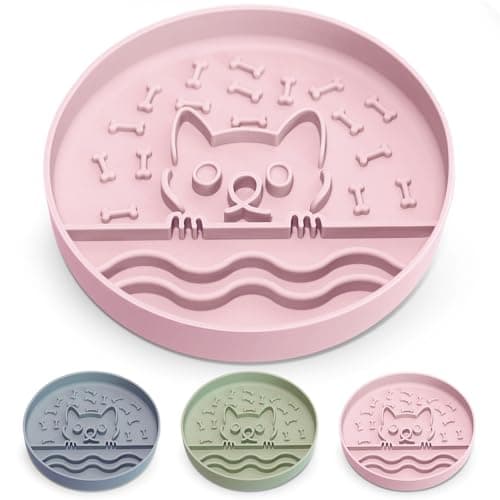 Zonopy Slow Feeder Dog Bowl with Non-Slip Base, Silicone Puzzle Dog Food Bowl with Unique Design, Slow Feeding Bowl for All Types of Dogs Cats, Interactive Slow Eating, Anti-Choking