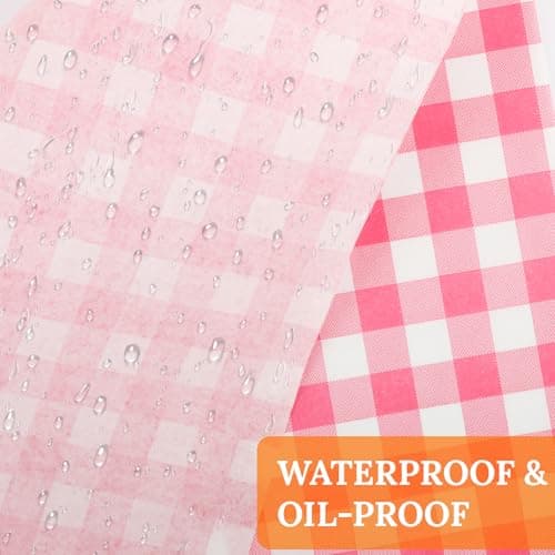 Rolalet 250PCS Checkered Wax Paper Sheets for food 7x7 Inch Checkered Deli Paper Sheets Food Basket Liners for Sandwich Burger Bread Greaseproof Food Wrapping for Picnic Party Picnic - Thumbnail 3