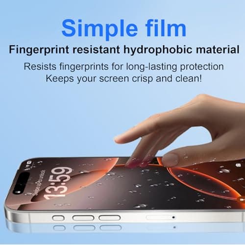 OneFish Full Edge Coverage Tempered Glass Screen Protector for IPhone 15/IPhone 14 Pro 6.1 inch, 2 Pack Edge Reinforcement, Self-Aligning Installation, Case Friendly HD Screen Protectors - Thumbnail 3