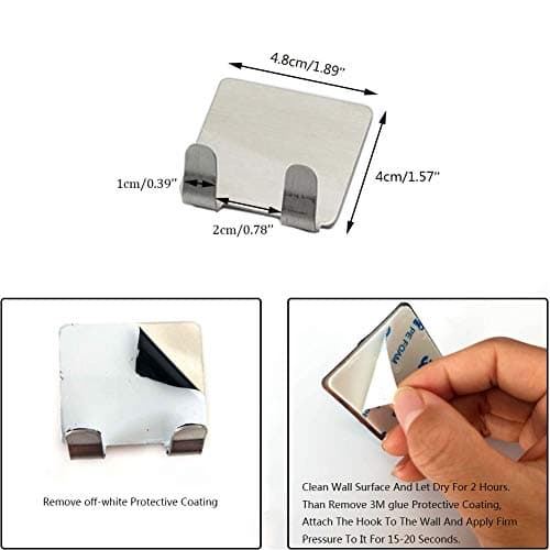 APHUIME Fogless Shower Mirror (11inX7.48in), Anti-Fog Frameless Wall Hanging Makeup & Shaving Bathroom Accessory (Large, Shaver Hook) - Thumbnail 4