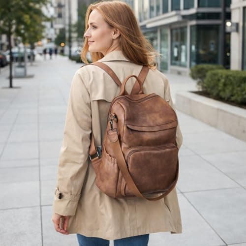 Botimmy Anti-Theft Backpack Purse for Women, Convertible 3-in-1 Vegan Leather Backpack with Hidden Zipper, Adjustable Shoulder & Crossbody Bag for Travel and Daily Commute - Thumbnail 2