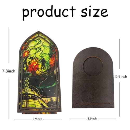 IlyraNovix Stained Glass Book Nook Candle Holder - Thumbnail 5
