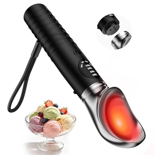 Beyn Heated Ice Cream Scoop with Removable Head, 4 Adjustable Temperature Settings & LED Display, Easy to Clean, Perfect for Hard Ice Cream and Frozen Yogurt - Image 1