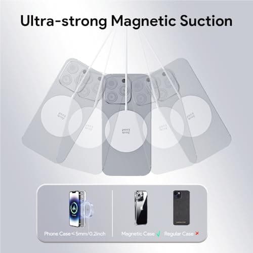 Minthouz 15W Fast Magnetic Wireless Charger, Mag Safe Charging Pad Compatible with iPhone 17 Pro Max/17 Pro/17, iPhone 16/15/14/13/12 Series, AirPods, Qi-Enabled Devices (Blue) - Thumbnail 3