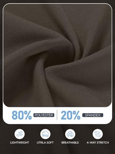 DLOODA Golf Skorts for Women with Pockets Inner Shorts Tennis Skirt High Waisted Athletic Skorts Workout Pickleball,Brown,Large - Thumbnail 6