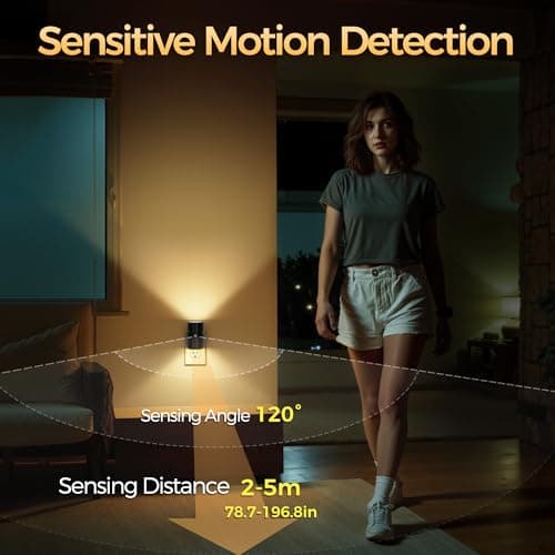Briignite Motion Sensor Night Light,Motion Activated Plug in Night Lights, 0-100LM Dimmable Soft White 3000K, Motion Sensor Light Indoor for Bathroom Hallway Bedroom Stairway Kid Elderly Pet - Thumbnail 3