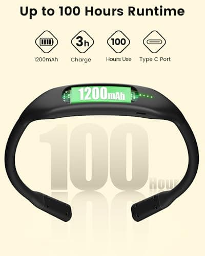 Glocusent Neck Book Light, 1200mAh Rechargeable Neck Reading Light, Hands Free Book Lights for Reading at Night, 5 Colors & 5 Brightness, Private Lightweight Book Reading Light in Bed for Book Lovers - Thumbnail 4