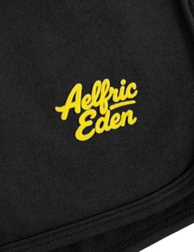 Aelfric Eden Cloud Oversized Sweat Set for women 2 Piece Shorts Outfits 2026 Summer Casual Loose Short Sleeve Matching Lounge Sets Black X-Small - Thumbnail 3