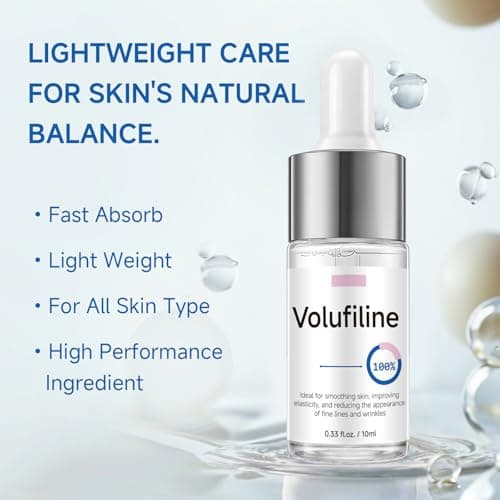 Volufiline Serum, Volufiline Serum Under Eye, Cosmetic Grade Ampoule for Improve Skin Elasticity Face Body Fine Lines Hydrating Texture, 10ml*2 - Thumbnail 5