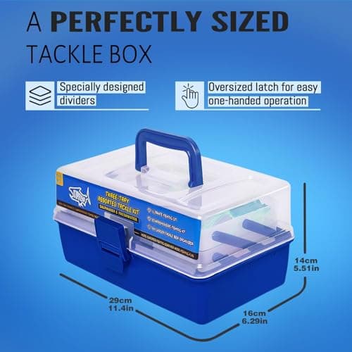 Vipfish 448-Pcs Fishing Lures Kit – Complete 3-Layer Tackle Box Set with Hooks, Weights, Bobbers, Pliers, Rigs, Leaders, Fluorocarbon Line, Accessories & More for Kids Fishing Gear - Thumbnail 3