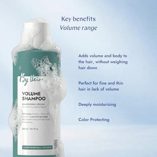 By Veira, Volume Shampoo 10.1 Fl Oz, Provitamin B5/Wheat protein Builds Volume & Prevents Breakage, Color preserving, 100% vegan & Sulfate/Silicone free - Thumbnail 3