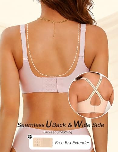 Jelly Wireless Bras for Women Sexy Comfortable Bra Bralettes V Neck Cute Office Fashion Date Night Outfit Ideas Bride Wedding - Thumbnail 5