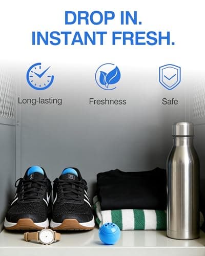 Shoe Deodorizer Balls, 10 Pack Odor Eliminator for Shoes, Sneakers, Boots, Gym Bags and Lockers - Thumbnail 4