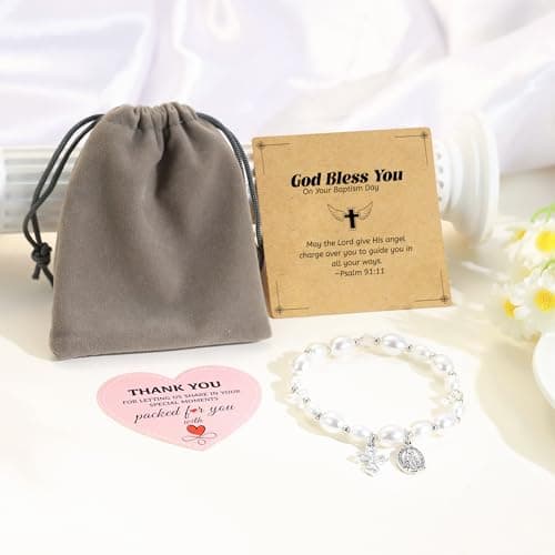 BAYLAY Baptism Gifts for Teens Girls - Cross Bracelet Baptism Bracelet Gifts for Teenager Teen Girls - Thumbnail 6