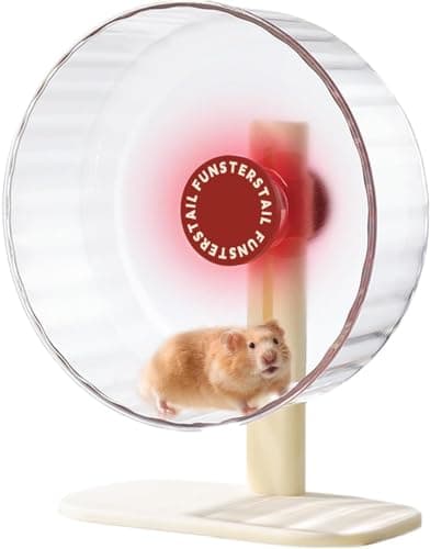 FunstersTail Super Silent Hamster Wheel 8.7 Inch, Magnetic Large Rat Wheel for Chinchilla, Gerbil, Guinea Pig, Cat, Mouse, Sugar Glider and Dwarf, Syrian Hamster Accessories (Tomato Red) - Image 1