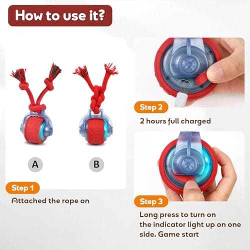 BENTOPAL Dog Toys Interactive Dogs Ball with Super High-Speed Rechargeable Dog Toy Ball for Puppies - Thumbnail 6