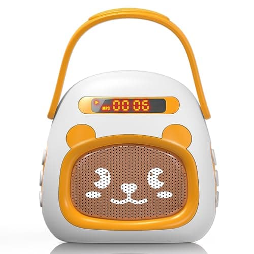 FUTESI Portable Kids Music Player for Toddlers, Preloaded Stories Music Lullabies & White Noise, Mini Toddler MP3 Player with Bluetooth Speaker, Travel Sound Machine for Baby Kids with Strap & Ring - Image 1