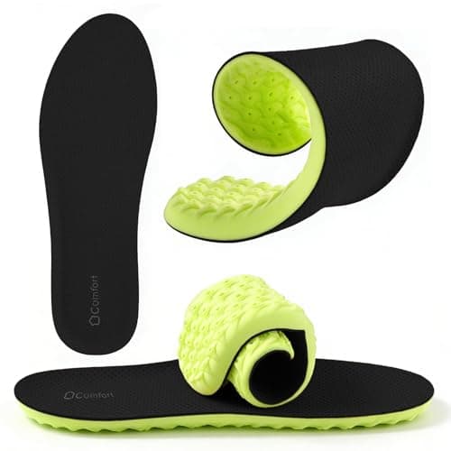 XINIFOOT 2 Pairs PU Leather Shoe Insoles for Men & Women, Soft Comfort Cushioning Insoles, Shock Absorption Foot Pain Relief, Breathable Shoe Pads for Working Daily Use(US 8-11,Black) - Image 1