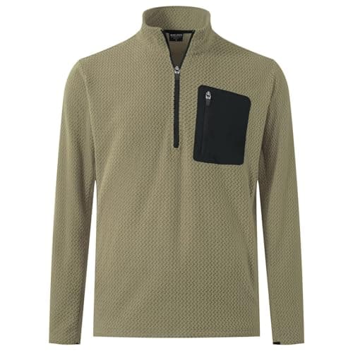 M MAELREG Mens Pullover Quarter Zip Midweight 1/4 Zip Pullover Mens Casual Long Sleeve Texture Warmth Sweatshirts