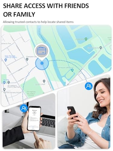 AI.QVOKA Smart Tracker Tag for iOS | Android, Item Locator Key Finder Works with Apple Find My & Google Find Hub | Bluetooth Tracker for Luggage, Keys, Wallet, Suitcases - 2 Pack - Thumbnail 4
