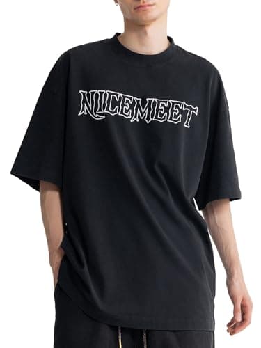 Nicemeet Refined Fabric Mens Crew Neck T Shirts Workout Short Sleeve Tee Tops Bulk (US, Alpha, Small, Medium, Regular, Regular, Spider) - Thumbnail 2
