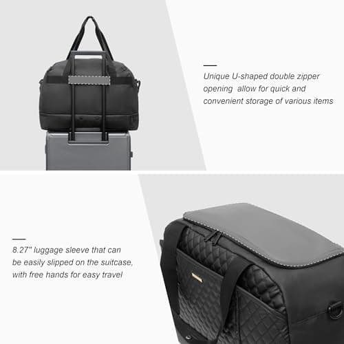 EVERFUN Gym Bag for Men and Women, Duffle Tote with Shoe Compartment and Wet Pocket for Travel, Sports, Boxing, Workout and Weekend - Thumbnail 5