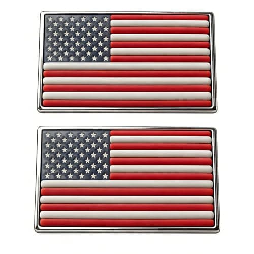 Iron On Patch USA 250th Anniversary Flag Patches Embossed Logo Metallic Style Patches TPU Sticker for Clothes Hats, Backpacks, Jeans (2) - Image 1