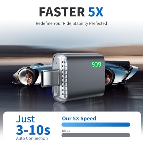 Wireless CarPlay Adapter for Apple iPhone 2025 Upgrade, Converts Factory Wired to Wireless, No Delay, Stable Connection, Mini Apple Carplay Wireless Adapter for iOS 10+ and Car from 2018+,USB/Type C - Thumbnail 3