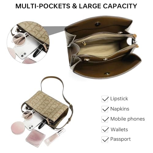 Goinsound Small Crossbody Bags for Women, Vegan Leather Crossover Purse Cell Phone Purses Rfid Shoulder Bag - Thumbnail 5