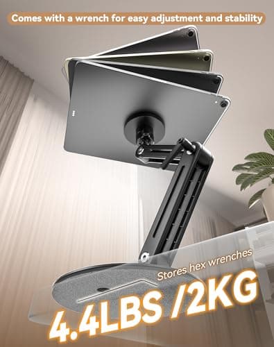 Jakeko Magnetic Portable Monitor Stand 15.6" - VESA Mount 75mm 13.3" 14.1" 15.6" 17.3" 18.5 inch Screen for Desk Adjustable Foldable 360° Swivel Tool-Free - Thumbnail 3
