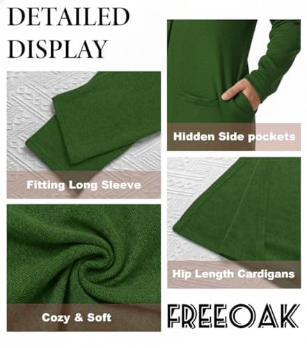 Cardigans Sweaters for Women Long Sleeve Lightweight Cozy Open Front Fall Cardigan with Pockets Trendy 2025 - Thumbnail 3