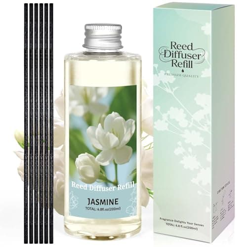 STRN Jasmine Reed Diffuser Oil Refill, Scented Diffuser with Stick 200ML - Image 1
