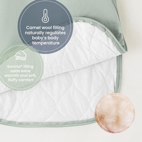 kaiya baby Unisex Sleeping Bag for Toddlers 3.5 Tog Sleep Sack 0-6 Months, Long Sleeve Sleep Sack, Wearable Blanket, One Piece with Sleeves, Gifts for Baby - Thumbnail 3