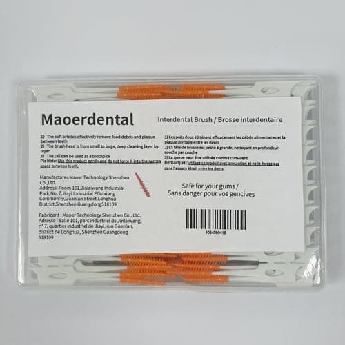 Maoerdental 300 Pieces Dual-Use Interdental Brushes Soft Silicone, Disposable Dental Picks,Premium Dental Floss Picks for Effective Teeth Cleaning(300PCS Orange) - Thumbnail 5