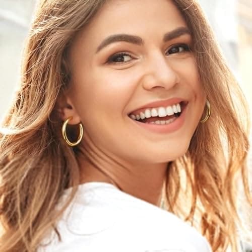 Adoyi Gold Hoop Earrings Set for Women Girls Trendy 14K Plated Gold Hoops Small Chunky Earrings Twisted Huggie Ear ring Pack Lightweight 9 Pairs Jewelry Set for Valentines Mother's Day Birthday Gifts - Thumbnail 2