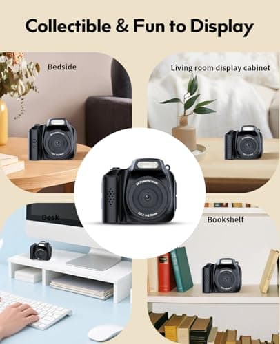 FLATIC Mini Keychain Camera –4K Mini Camera with 32GB Card & Elegant Gift Box, Mini Retro Camera for Kids & Adults, Collectible Vintage Camera Gift for Travel Camp Snap, Birthdays & Stocking Stuff - Thumbnail 5