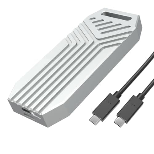 isheep 40Gbps M.2 NVMe SSD Enclosure, USB 4.0 Aluminum External Case, Compatible with Thunderbolt 4/3, Supports Up to 4TB, M-Key/B+M-Key 2280, Tool-Free Design