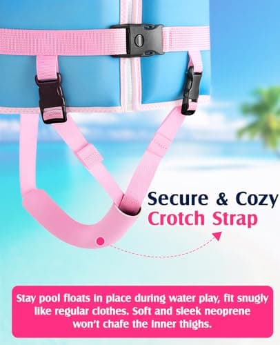 HeySplash Infant Swim Vest, Baby Floaties for 6-24 Months (13-33lbs) with Neck Support, Safety Buckles Training Swim Jacket for 1,2 Years Toddlers,10-20-30 lbs Girls, Beach Pool Float Jumper, Pink - Thumbnail 6