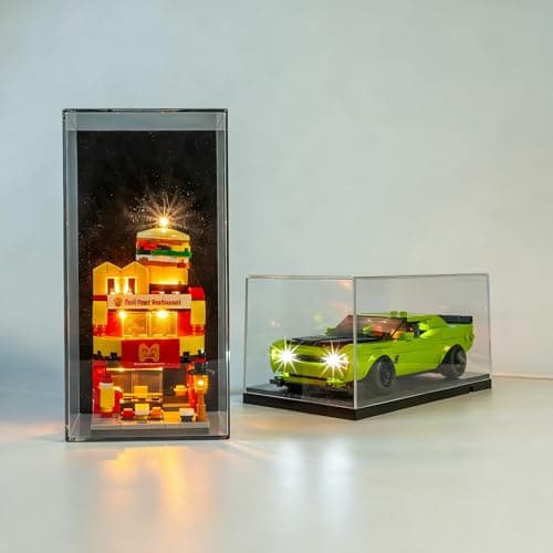 LBASE Wireless LED Light Kit for Lego Speed Champions - Car Building Blocks Lighting Set with Transparent Display Box, 1 Set + 1 Box of Random Lights (Model Not Included) - Thumbnail 5