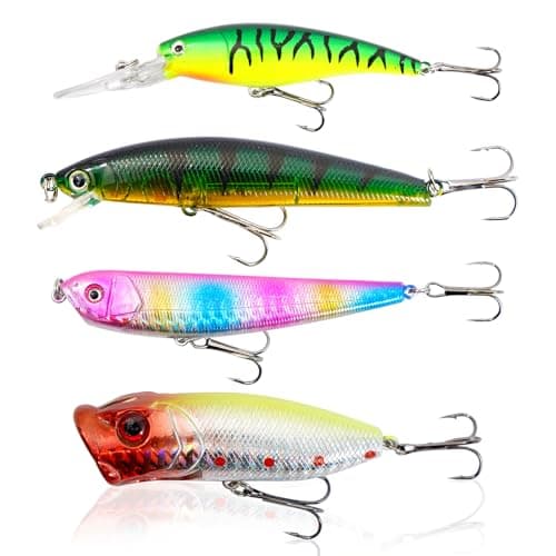 25 in 1 Fishing Lures Kit, Surprise Fishing Bait Set with Poppers, Minnows, Crankbait, Frogs & Shrimp, Freshwater Fish Tackle Gear Gifts for Men Father Husband - Image 1