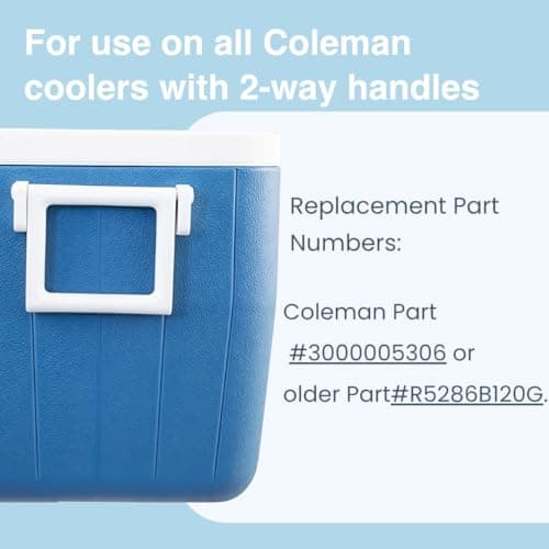 telehybrid Cooler Handle Replacement Parts for Coleman 2-Way,Ice Chest Accessories for Coleman Xtreme 2 Set,Cooler Accessories Replace Part 3000005306, R5286b120g - Thumbnail 4