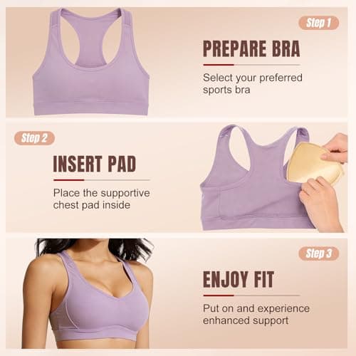 ElaGlow Bra Inserts 4 Pairs, Sports Bra Pads Inserts for Women, Sew in Bra Cups for Dresses, Bathing Suit Inserts (Medium, Beige) - Thumbnail 5