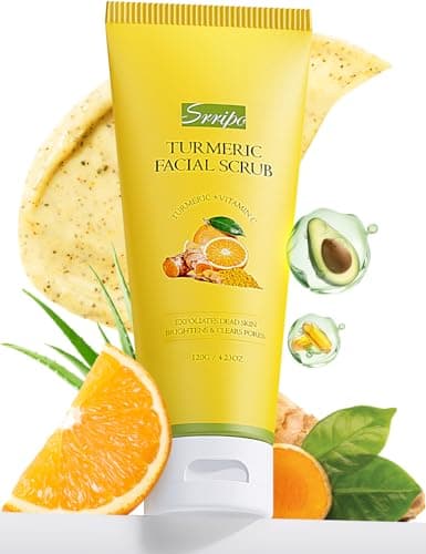 Revitalizing Exfoliation Face Scrub with Vitamin C and Turmeric – Gentle Exfoliating Face Wash for Blackheads, Pore Dirt & Dark Spots –Daily Balancing Facial Scrub for All Skin Types, 4.23 Fl Oz - Image 1